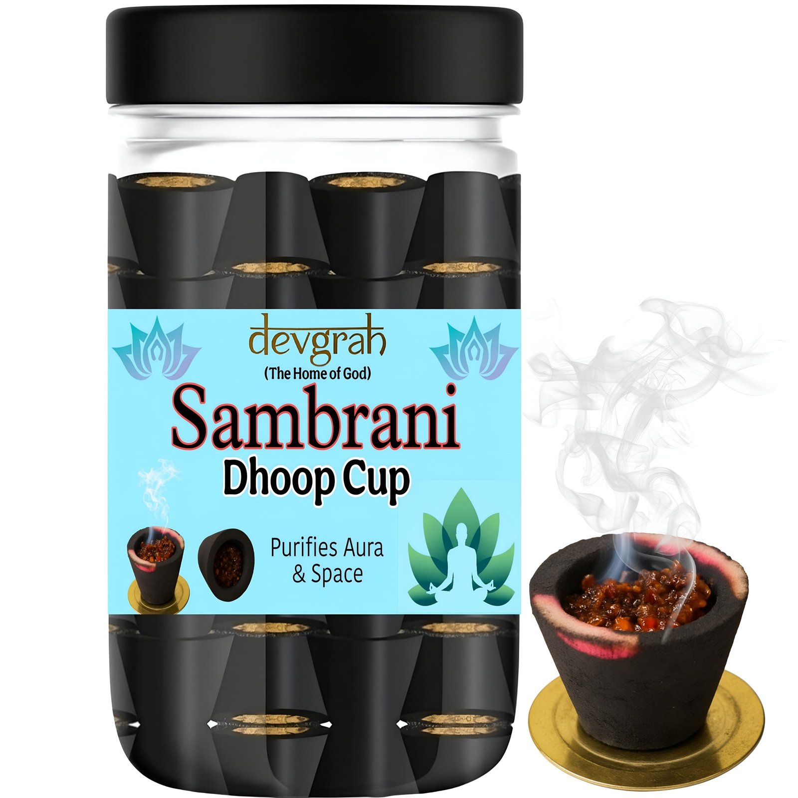 Sambrani Havan Cup | Loban Guggal Infused Inside | Aura and Vibe Cleansing