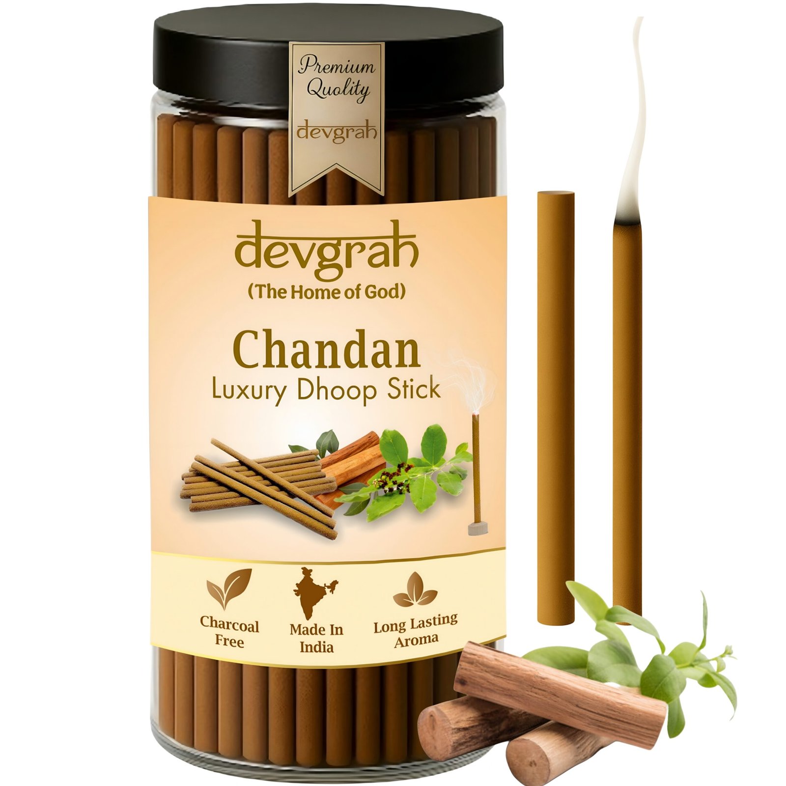 Chandan Dhoop Stick | Sandalwood Bambooless Sticks | Charcoal free