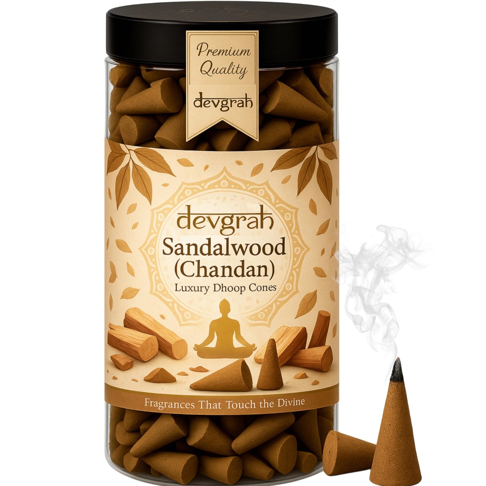 Chandan Dhoop Cone Charcoal free
