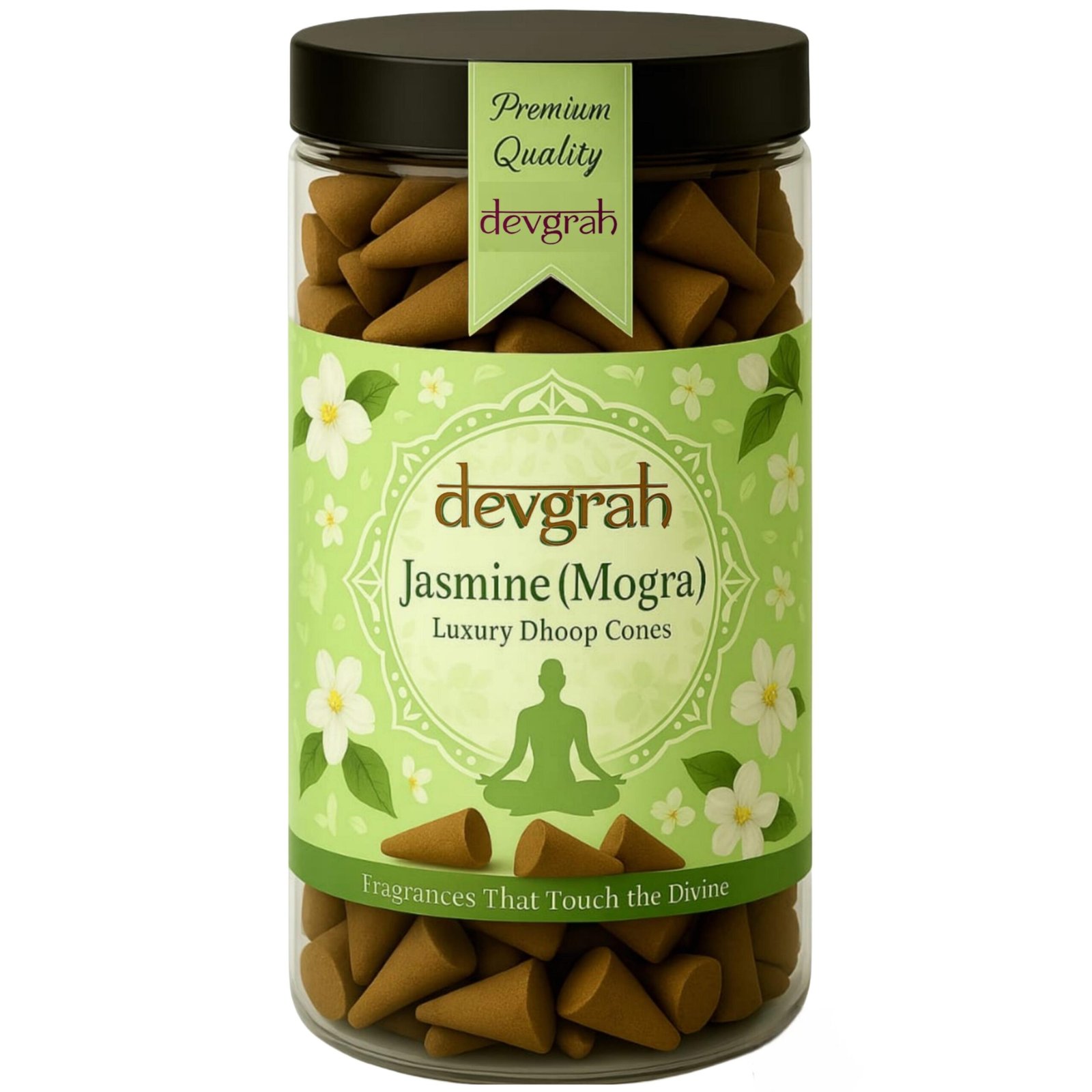 Jasmine Dhoop Cone Charcoal Free
